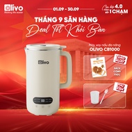 Máy Làm Sữa Hạt OLIVO CB1000 – Máy Xay Nấu Đa Năng – Dung Tích 1L – Nắp INOX Kết Hợp Kính Cường Lực