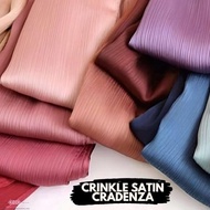 Kain Satin Crinkle Cradenza Premium Satin Plisket Super Silky ORIGINAL Mango Knit SANGAT MURAH
