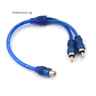 【Zeblonstar】 1 RCA Female To 2 Male Splitter Stereo Audio Y Adapter Cable Wire Connector  ~~