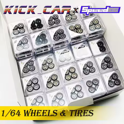 Wheels 1/64 Speedcg BBS RI-D Luxury D:10mm with Tire for Diecast Model Car, ABS & Rubber Modified Pa