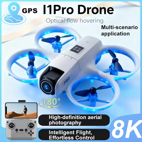 I1PRO Mini Dron 8K HD Camera 5G WIFI FPV UAV Brushless Avoidance Quadrotor With Screen Remote Contro