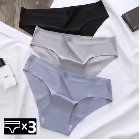 3Pcs/Units Basic Panties Women's Seamless Underwear M-XXXL Panties Female Lingerie Intiamte Briefs K