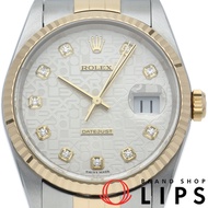 นาฬิกา Rolex Datejust สำหรับผู้ชาย รุ่น Datejust 36 Mens 16233G(Y) ประดับเพชร 10 เม็ด หน้าปัดแบบคอมพ
