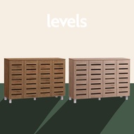 [Preorder ETA 7/5] VHIVE Vegas 4 Door 1.2m Cabinet (Oak Walnut 120cm Shoe Rack Storage Cabinet)