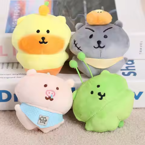 Nagano Joke Bear Keychain Cute Self-Deprecating Bear Character Soft Stuffed Bag Pendant Fast Delieve