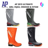 HIJAU AP Boots Ap Ultimate 3.0 2015 / Long Waterproof Safety Boots GREEN, GREY, ORANGE & BLACK Size 