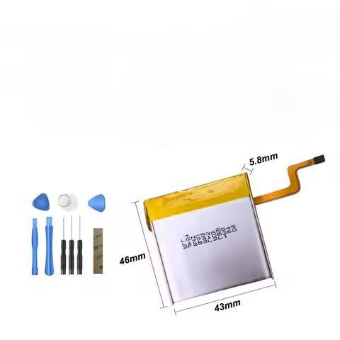 2000mAh Square Battery Upgrade SSD replacement for iPod Classic 6.7&Video 5 5.5 Thin