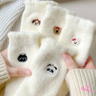 Drop 98 Yuan⬇️59 Yuan💝Becca-ZW0066 [Ready Stock-Fast Shipping] White Furry Embroidered Thick Socks S