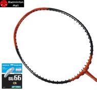 Apacs Nano Fusion Speed 722 Org Blk 99 Glo【Install with String】Yonex BG66 (Original) Badminton Racket (1pcs)