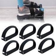 6pcs Adjustable Pedal Straps for Ellipse Leg Exerciser Machine, Velcro Feet Pedal Strap Under the De