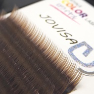 jovisa Brown Gradient Eyelashes Extension C-Shaped Thickness 0.15 Colorful Blue Red Purple Beautiful
