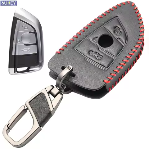 For BMW 5 7 2 3 8 Series X1 F48 X4 G02 X5 G05 X6 F86 M5 F90 M2 F87 2014 2015 PU Leather Car Key Fob 