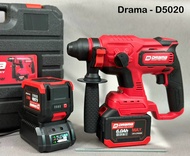 Máy Khoan Bê Tông Pin Drama D-5020 4 Chức Năng Chân Pin Phổ Thông 2 Pin 15 Cell