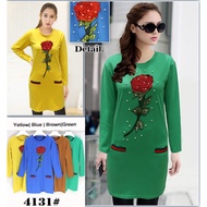 Floral Dress Made of Cotton - 4131