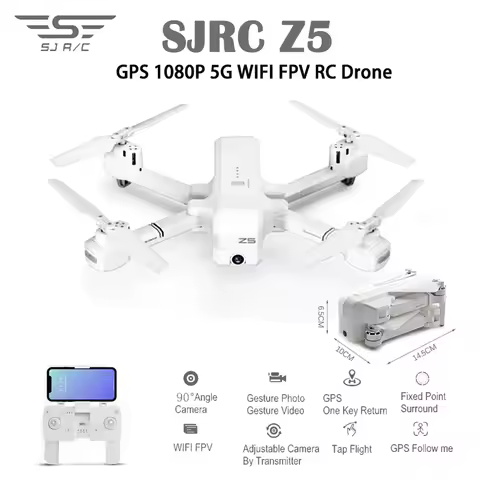 SJRC Z5 RC Drone RTF With 5G WiFi FPV 1080P Camera Profissional Selfie Folding Optical Flow Quadcopt