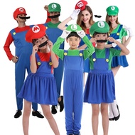 Mario Cosplay, Children's Clothes, Super Mario Anime Cosplay for Kids, Adult Costumes Parent-Child Dance Party Show