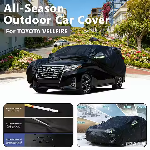 Outdoor Car Cover for TOYOTA VELLFIRE - Outdoor Full Protection, Waterproof Dustproof Heat-Resistant