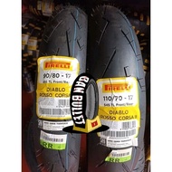 (PAKET HEMAT) BAN PIRELLI DIABLO ROSSO CORSA 2 uk 90/80 &amp; 110/70 R 17