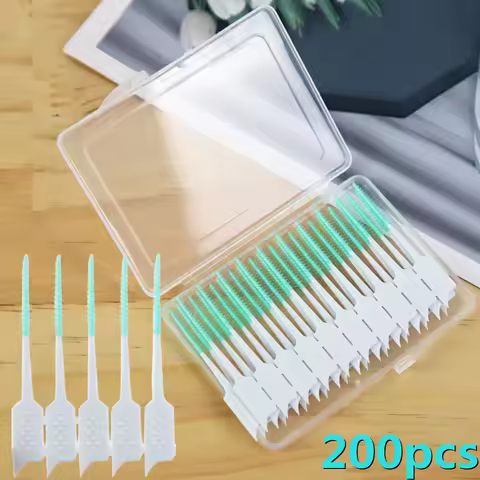 Hot 20-200pcs Interdental Silicone Brushes Super Soft Dental Cleaning Brush Silicone Toothpicks With