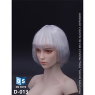 D DS TOYS 1/6 cosplay Female Head Sculpture D-011 D-012 D-013 Total Three Styles Hair Color Ready St