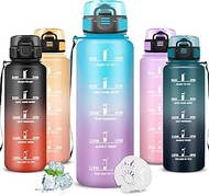 Water Bottle 1 5 Litre Sports Water Bottle, Easy to Clean, Leak-Proof Water Bottle with Motivational