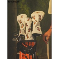 Embroidered Leather golf Club cover Wooden Club cover Fairway Wood Iron Wood cover Putter cover golf