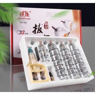 32 Pieces Vacuum Cupping Cup Body Massager Suction Cups Set Plastic Vacuum Cupping Pump Therapy Cans