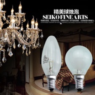 [220V] Candle Frosted Bulb 25W/40W/60W Pointed Bulb Pull Tail Bulb E27/E14 Screw Yellow Light LED En