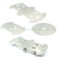 4wd Four-Wheel Smart Car Chassis 1.5mm Aluminum Alloy Chassis Round Aluminum Small Car Chassis Four-