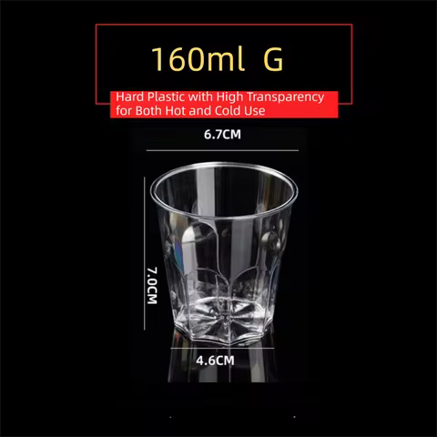 50pcs Plastic Clear Plastic Tumblers Transparent Mini Size Disposable Dessert Cups Reusable Disposab