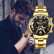 Fashion Men'S Watches Waterproof Stainless Steel Non-mechanical Chronograph Watch Men Luxury Business Gold Wrist Watch