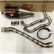 AHM RACING EXHAUST FULL SYSTEM KAWASAKI NINJA250R / Z250 2013 CARBON #READY STOCK #100% ORIGINAL