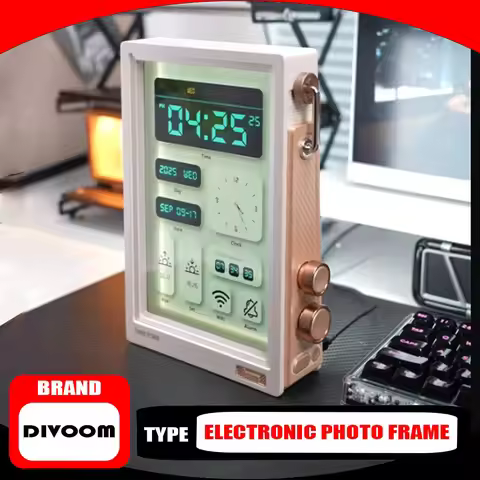 Divoom Times Frame 10.1″ Smart Digital Clock | Pixel Art DIY, Crypto Stocks, Weather & Calendar | Te