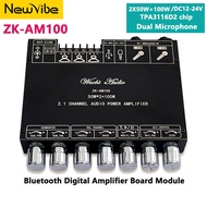 【ใหม่】บลูทูธ ZK-AM100/AM100F 5.1บอร์ดขยายกำลังเสียงระบบดิจิตอลโมดูล2.1ช่อง TPA3116D2 50 + 50 + 100วั
