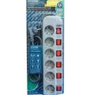 UTICON 6 OUTLET CABLE OUTLET WITH SWITCH