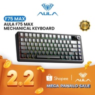 AULA F75max Mechanical Keyboard 75% 80Key Bluetooth 2.4G USB-C LCD Screen Multi-Function Knob RGB