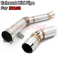 For ZX10R ZX-10R ZX10RR Exhaust Motorcycle Slip on Motorcross Middle Pipe Modified Stainless Steel Connect Tube 2021 202