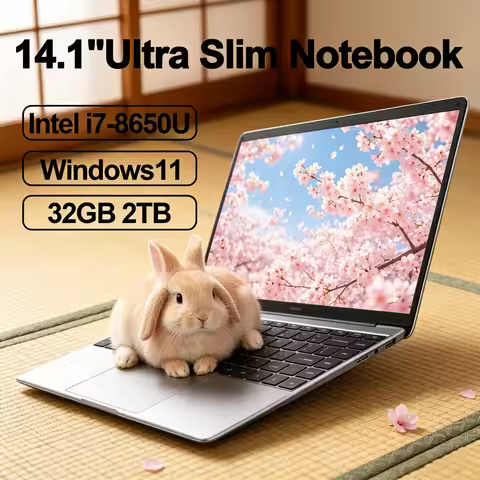 New Arrival LENO 14.1" Ultra Slim Notebook 32GB 2TB Intel Core i7 8650U Windows 11 1080P HD Gaming P