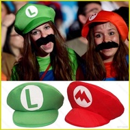 Super Mario Bros Hat Mario Luigi Cap Cosplay Sport Wear Red Green Hat For Adult Kid Halloween Costume props Party