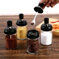 Glass Kitchen Spice Bottle Plus Spoon Kitchen Spice Container