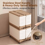 Foldable storage box trolley with wheels, household kitchen, living room, storage box, portable