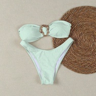 ชุดว่ายน้ำ Bandeau Bikini สีพื้นแบบเซ็กซี่จาก Polovedo Official