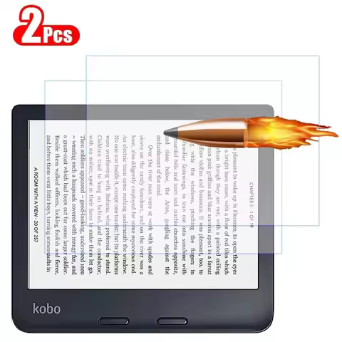 2PCS Tempered Glass Screen Protector For Kobo Libra H2O Kobo Libra 2 7.0 Inch Clara 2E Kobo Nia Glo 