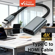 4K USB-C to HDMI Adapter USB 3.1 Type-C Male to Female Video Converter for MacBook Tablet TV