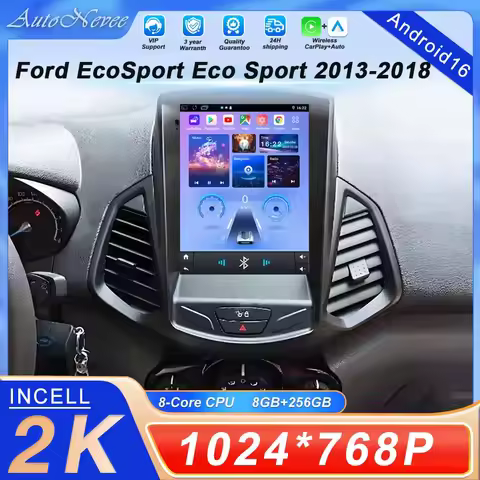 9.7inch Android 16 For Ford EcoSport Eco Sport 2013-2018 Car Multimedia Player Touch QLED Screen Nav