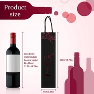 (EPIJ) 12Pcs Kraft Paper Wine Bags Gift Bag Red Bags Single Bottle Tote Wine Hand Bag Carry Bag Orga