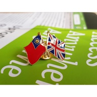Double Flag Badge Taiwan VS Union Jack 20 In Group Each Triple W2.5 Xh1.5cm