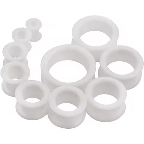10 PCS Piercing Tunnel Set Soft/Hard Silicone Flesh Tunnel Plug 2g-25mm Flexible Ear Stretching Gaug