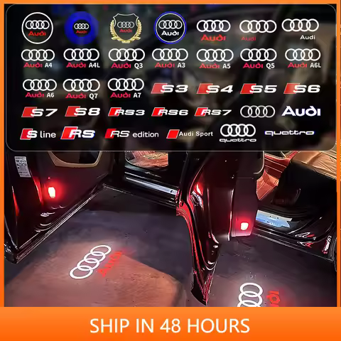 Led Car Door Welcome Light 3D Logo Projector For audi A3 8V 8P 8L A4 B5 B6 B7 B8 B9 A6 C5 C6 C7 C8 A