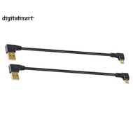 Gold Plated 15CM Short 90 Degree USB 2.0 1m Short 90 Degree USB 2.0 to Micro USB USB Male Cable Plat